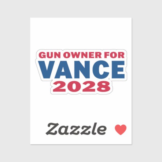 Gun Owner for Vance 2028 Aufkleber (Blatt)