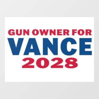Gun Owner for Vance 2028 Fensteraufkleber