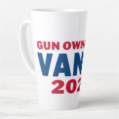 Gun Owner for Vance 2028 Milchtasse (Linke Ecke)