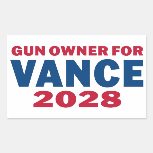Gun Owner for Vance 2028 Rechteckiger Aufkleber (Vorderseite)