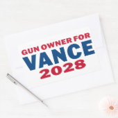Gun Owner for Vance 2028 Rechteckiger Aufkleber (Umschlag)
