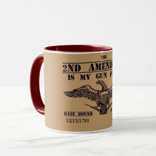 GUN PERMIT 2ND AMENDMENT TASSE (Vorderseite Links)