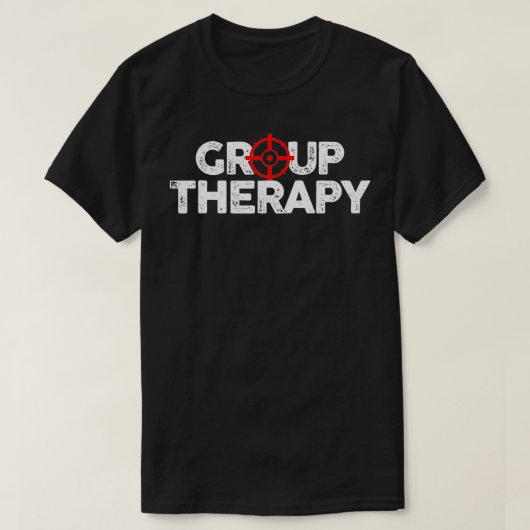Gun Range Group Therapy Target Shooting Funny T-Shirt (Design vorne)