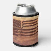 Gun Rifle Flag Wood Dosenkühler (Kanne Vorderseite)