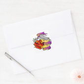 Gun Rose Tattoo Quadratischer Aufkleber (Umschlag)