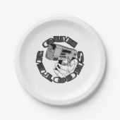 Gun Shooter-Abbildung Pappteller (Vorderseite)