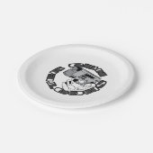 Gun Shooter-Abbildung Pappteller (Schrägansicht)