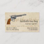 Gun Shop Business Card Visitenkarte (Vorderseite)