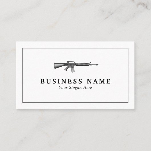 Gun Shop Business Card Visitenkarte (Vorderseite)