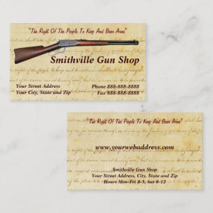 Gun Shop Collector Business Card Visitenkarte