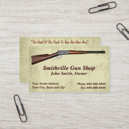Gun Shop Collector Business Card Visitenkarte