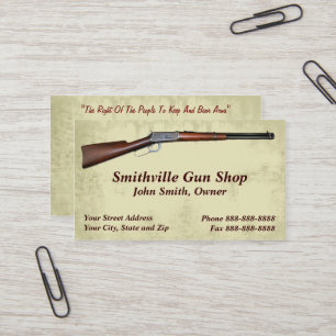 Gun Shop Collector Business Card Visitenkarte