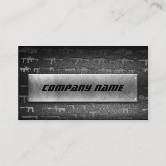 Gun Shop Gray Stone Business Card Visitenkarte (Vorderseite)