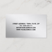 Gun Shop Metal Hintergrundkarte Visitenkarte (Rückseite)