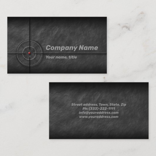 Gun Shop Target Business Card Visitenkarte (Vorne/Hinten)