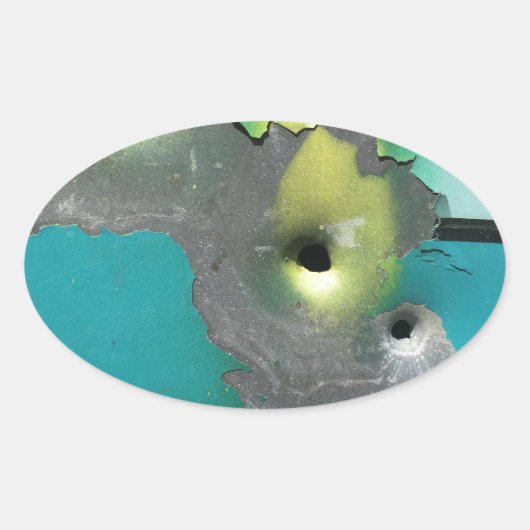 Gun Shots Ovaler Aufkleber (Vorderseite)