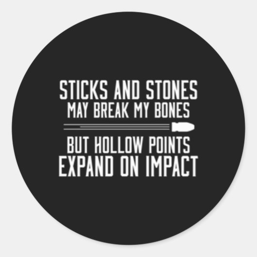 Gun-Sticks und -Steine halten Punkte Runder Aufkleber (Vorderseite)