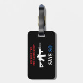 Gun Tag Gepäckanhänger (Rückseite vertikal)