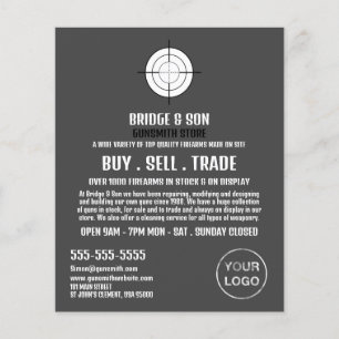 Gun Target, Gunsmith, Gunstore Werbung Flyer