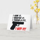 Gun Temper Tantrum Karte (Gelbe Blume)