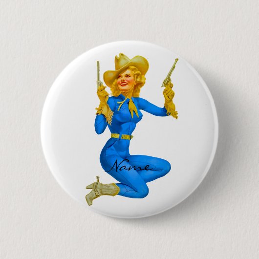 Gun-toting Button-up Cowgirl Thunder_Cove Button (Vorderseite)