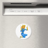 Gun-toting Button-up Cowgirl Thunder_Cove Magnet (In Situ (Geschirrspüler))