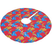 Gun-toting Button-up Cowgirl Thunder_Cove Polyester Weihnachtsbaumdecke (Schrägansicht)