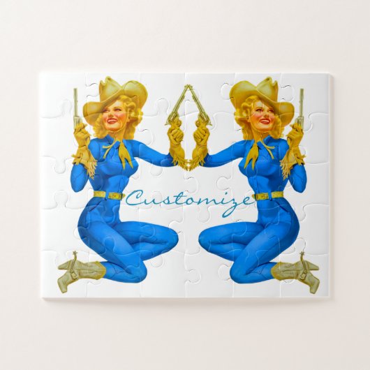 Gun-toting Button-up Cowgirl Thunder_Cove Puzzle (Horizontal)