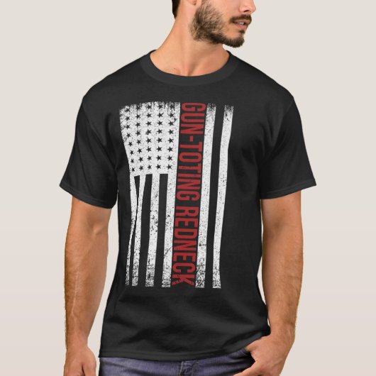 GUN TOTING REDNECK FLAG T-Shirt (Vorderseite)