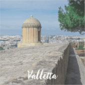 Gun turret auf alten Stadtmauern in Valletta, Malt Aufkleber (Vorderseite)