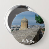 Gun turret auf alten Stadtmauern in Valletta, Malt Button (Vorne & Hinten)