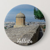 Gun turret auf alten Stadtmauern in Valletta, Malt Button (Vorderseite)