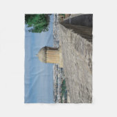 Gun turret auf alten Stadtmauern in Valletta, Malt Fleecedecke (Vorderseite)