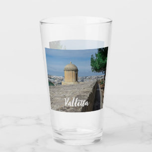 Gun turret auf alten Stadtmauern in Valletta, Malt Glas