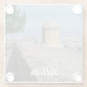 Gun turret auf alten Stadtmauern in Valletta, Malt Glasuntersetzer (Rückseite)