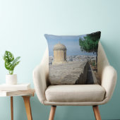 Gun turret auf alten Stadtmauern in Valletta, Malt Kissen (Stuhl )