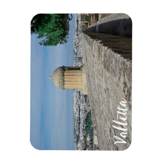 Gun turret auf alten Stadtmauern in Valletta, Malt Magnet (Vertikal)