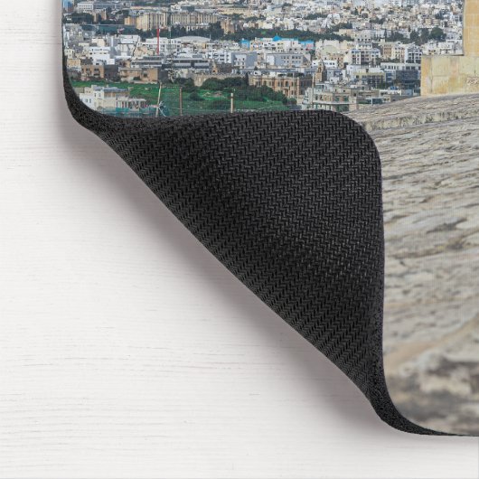 Gun turret auf alten Stadtmauern in Valletta, Malt Mousepad (Ecke)