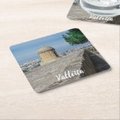 Gun turret auf alten Stadtmauern in Valletta, Malt Rechteckiger Pappuntersetzer (angewinkelt)