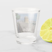 Gun turret auf alten Stadtmauern in Valletta, Malt Schnapsglas (Rückseite)