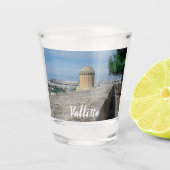 Gun turret auf alten Stadtmauern in Valletta, Malt Schnapsglas (Vorderseite)