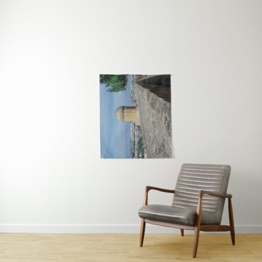 Gun turret auf alten Stadtmauern in Valletta, Malt Wandteppich (Beispiel)