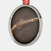 Gun - US Pistol Model 1842 Silbernes Ornament (Links)
