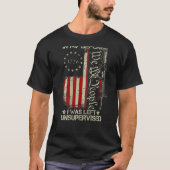 Gun USA Flag in meiner Verteidigung wurde ich unbe T-Shirt (Vorderseite)
