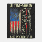 Gun USA Flag Patriots Ultra MAGA und stolz darauf Fleecedecke (Vorderseite)