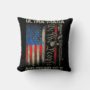 Gun USA Flag Patriots Ultra MAGA und stolz darauf Kissen