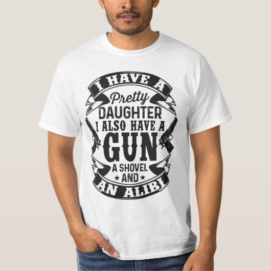 Gun Vater - Schutz des Vaters 🔫 👧 T-Shirt (Vorderseite)