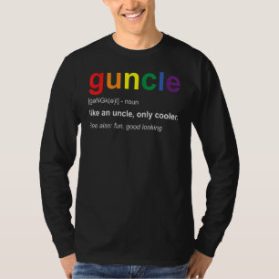 Guncel wie ein Onkel nur Cooler Regenbogen Lgbtq P T-Shirt