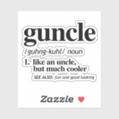 Guncle Definition Aufkleber (Blatt)