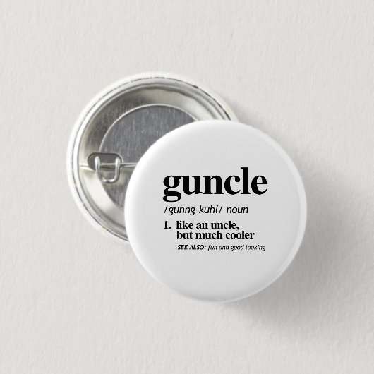 Guncle Definition Button (Vorne & Hinten)